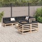 vidaXL 8-tlg. Garten-Sofagarnitur mit Kissen Massivholz Kiefer vidaXL 8-tlg. Garten-Sofagarnitur mit Kissen Massivholz Kiefer