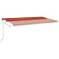 Gelenkarmmarkise Automatisch mit Pfosten 6x3 m Orange und Braun