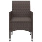 vidaXL 7-tlg. Garten-Essgruppe mit Kissen Braun vidaXL 7-tlg. Garten-Essgruppe mit Kissen Braun