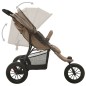 vidaXL Kinderwagen Taupe Stahl vidaXL Kinderwagen Taupe Stahl