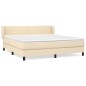 vidaXL Boxspringbett mit Matratze Creme 180x200 cm Stoff vidaXL Boxspringbett mit Matratze Creme 180x200 cm Stoff