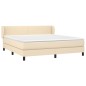 vidaXL Boxspringbett mit Matratze Creme 180x200 cm Stoff vidaXL Boxspringbett mit Matratze Creme 180x200 cm Stoff