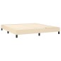 vidaXL Boxspringbett mit Matratze Creme 160x200 cm Stoff vidaXL Boxspringbett mit Matratze Creme 160x200 cm Stoff