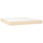 vidaXL Boxspringbett mit Matratze Creme 160x200 cm Stoff vidaXL Boxspringbett mit Matratze Creme 160x200 cm Stoff