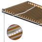 Automatische Markise mit LED & Windsensor 4x3,5 m Gelb & Weiß Automatische Markise mit LED & Windsensor 4x3,5 m Gelb & Weiß