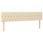 vidaXL Boxspringbett mit Matratze Creme 180x200 cm Stoff vidaXL Boxspringbett mit Matratze Creme 180x200 cm Stoff