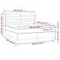 vidaXL Boxspringbett mit Matratze Creme 180x200 cm Stoff vidaXL Boxspringbett mit Matratze Creme 180x200 cm Stoff