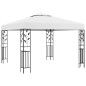 Pavillon mit LED-Lichterkette 3x3 m Weiß Pavillon mit LED-Lichterkette 3x3 m Weiß
