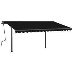Automatische Markise mit LED & Windsensor 4,5x3,5 m Anthrazit