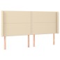 vidaXL Boxspringbett mit Matratze & LED Creme 180x200 cm Stoff vidaXL Boxspringbett mit Matratze & LED Creme 180x200 cm Stoff