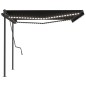 Automatische Markise mit LED & Windsensor 4,5x3,5 m Anthrazit Automatische Markise mit LED & Windsensor 4,5x3,5 m Anthrazit