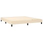 vidaXL Boxspringbett mit Matratze Creme 160x200 cm Stoff vidaXL Boxspringbett mit Matratze Creme 160x200 cm Stoff
