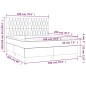 vidaXL Boxspringbett mit Matratze Creme 180x200 cm Stoff vidaXL Boxspringbett mit Matratze Creme 180x200 cm Stoff