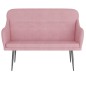 vidaXL Sitzbank Rosa 110x76x80 cm Samt vidaXL Sitzbank Rosa 110x76x80 cm Samt