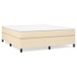vidaXL Boxspringbett mit Matratze Creme 180x200 cm Stoff vidaXL Boxspringbett mit Matratze Creme 180x200 cm Stoff