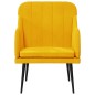 vidaXL Sessel Gelb 63x76x80 cm Samt vidaXL Sessel Gelb 63x76x80 cm Samt