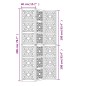 vidaXL 3-tlg. Raumteiler Braun und Schwarz Massivholz Paulownia vidaXL 3-tlg. Raumteiler Braun und Schwarz Massivholz Paulownia