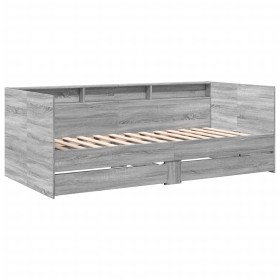 vidaXL Tagesbett mit Schubladen Grau Sonoma 100x200 cm Holzwerkstoff
