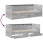 vidaXL Tagesbett mit Schubladen Grau Sonoma 100x200 cm Holzwerkstoff vidaXL Tagesbett mit Schubladen Grau Sonoma 100x200 cm Holzwerkstoff