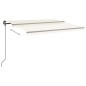 Automatische Markise mit LED & Windsensor 4,5x3,5 m Cremeweiß Automatische Markise mit LED & Windsensor 4,5x3,5 m Cremeweiß