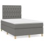 vidaXL Boxspringbett mit Matratze Dunkelgrau 120x190 cm Stoff vidaXL Boxspringbett mit Matratze Dunkelgrau 120x190 cm Stoff