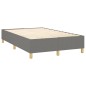 vidaXL Boxspringbett mit Matratze Dunkelgrau 120x190 cm Stoff vidaXL Boxspringbett mit Matratze Dunkelgrau 120x190 cm Stoff