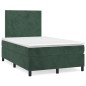 vidaXL Boxspringbett mit Matratze Dunkelgrün 120x190 cm Samt vidaXL Boxspringbett mit Matratze Dunkelgrün 120x190 cm Samt