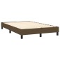 vidaXL Boxspringbett mit Matratze & LED Dunkelbraun 120x190 cm Stoff vidaXL Boxspringbett mit Matratze & LED Dunkelbraun 120x190 cm Stoff