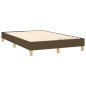 vidaXL Boxspringbett mit Matratze & LED Dunkelbraun 120x190 cm Stoff vidaXL Boxspringbett mit Matratze & LED Dunkelbraun 120x190 cm Stoff