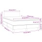 vidaXL Boxspringbett mit Matratze & LED Blau 120x190 cm Stoff vidaXL Boxspringbett mit Matratze & LED Blau 120x190 cm Stoff
