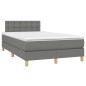 vidaXL Boxspringbett mit Matratze Dunkelgrau 120x190 cm Stoff vidaXL Boxspringbett mit Matratze Dunkelgrau 120x190 cm Stoff