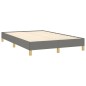 vidaXL Boxspringbett mit Matratze Dunkelgrau 120x190 cm Stoff vidaXL Boxspringbett mit Matratze Dunkelgrau 120x190 cm Stoff