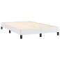 vidaXL Boxspringbett mit Matratze Weiß 120x190 cm Kunstleder vidaXL Boxspringbett mit Matratze Weiß 120x190 cm Kunstleder
