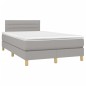 vidaXL Boxspringbett mit Matratze Hellgrau 120x190 cm Stoff vidaXL Boxspringbett mit Matratze Hellgrau 120x190 cm Stoff