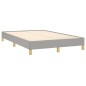 vidaXL Boxspringbett mit Matratze Hellgrau 120x190 cm Stoff vidaXL Boxspringbett mit Matratze Hellgrau 120x190 cm Stoff