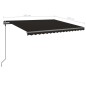Gelenkarmmarkise Einziehbar mit LED 4,5x3,5 m Anthrazit Gelenkarmmarkise Einziehbar mit LED 4,5x3,5 m Anthrazit