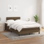vidaXL Boxspringbett mit Matratze Dunkelbraun 120x190 cm Stoff vidaXL Boxspringbett mit Matratze Dunkelbraun 120x190 cm Stoff