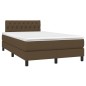 vidaXL Boxspringbett mit Matratze Dunkelbraun 120x190 cm Stoff vidaXL Boxspringbett mit Matratze Dunkelbraun 120x190 cm Stoff