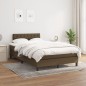 vidaXL Boxspringbett mit Matratze Dunkelbraun 120x190 cm Stoff vidaXL Boxspringbett mit Matratze Dunkelbraun 120x190 cm Stoff