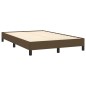 vidaXL Boxspringbett mit Matratze Dunkelbraun 120x190 cm Stoff vidaXL Boxspringbett mit Matratze Dunkelbraun 120x190 cm Stoff