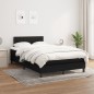 vidaXL Boxspringbett mit Matratze Schwarz 120x190 cm Stoff vidaXL Boxspringbett mit Matratze Schwarz 120x190 cm Stoff