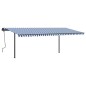 vidaXL Automatische Markise mit LED & Windsensor 6x3 m Blau & Weiß vidaXL Automatische Markise mit LED & Windsensor 6x3 m Blau & Weiß