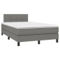 vidaXL Boxspringbett mit Matratze Dunkelgrau 120x190 cm Stoff vidaXL Boxspringbett mit Matratze Dunkelgrau 120x190 cm Stoff