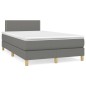 vidaXL Boxspringbett mit Matratze Dunkelgrau 120x190 cm Stoff vidaXL Boxspringbett mit Matratze Dunkelgrau 120x190 cm Stoff