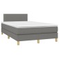 vidaXL Boxspringbett mit Matratze Dunkelgrau 120x190 cm Stoff vidaXL Boxspringbett mit Matratze Dunkelgrau 120x190 cm Stoff