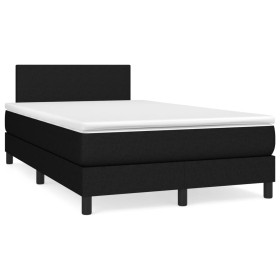 vidaXL Boxspringbett mit Matratze Schwarz 120x190 cm Stoff