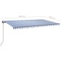 vidaXL Automatische Markise mit LED & Windsensor 6x3 m Blau & Weiß vidaXL Automatische Markise mit LED & Windsensor 6x3 m Blau & Weiß