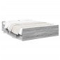 vidaXL Bettgestell mit Schubladen Grau Sonoma 150x200 cm Holzwerkstoff vidaXL Bettgestell mit Schubladen Grau Sonoma 150x200 cm Holzwerkstoff