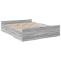 vidaXL Bettgestell mit Schubladen Grau Sonoma 150x200 cm Holzwerkstoff vidaXL Bettgestell mit Schubladen Grau Sonoma 150x200 cm Holzwerkstoff