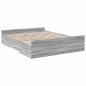 vidaXL Bettgestell mit Schubladen Grau Sonoma 150x200 cm Holzwerkstoff vidaXL Bettgestell mit Schubladen Grau Sonoma 150x200 cm Holzwerkstoff